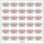 Afstudeerscript Pink Roze Goud & Zwarte Stickers (Vel)