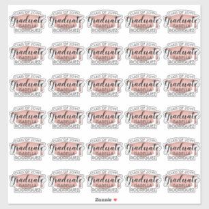 Afstudeerscript Pink Roze Goud & Zwarte Stickers