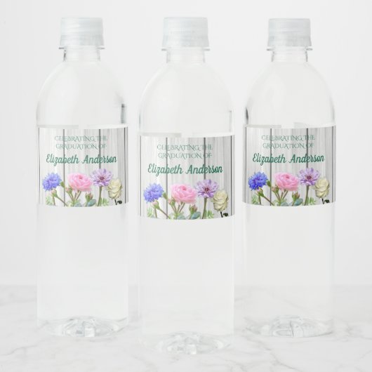 Afstudeertuinfeest Waterfles Etiket (Flessen)