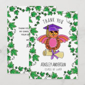 Afstudeeruil met klimop bedankkaart (Voorkant / Achterkant)