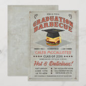 Afstudeeruitnodigingen | BBQ Party v.2 Kaart (Voorkant / Achterkant)