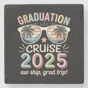 Afstudeervaart 2025 Geslaagden Cruising Squad Stenen Onderzetter