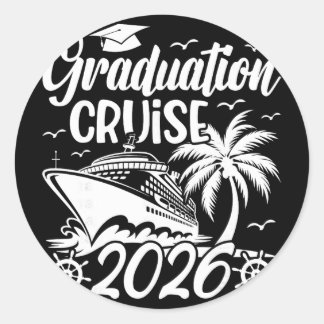 Afstudeervaartreis 2026 Vakantie Afgestudeerde Cru Ronde Sticker