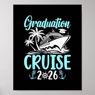 Afstudeervaartrip 2026 Vakantie Geslaagd Cruise Poster