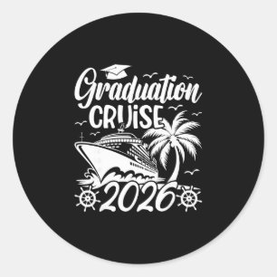 Afstudeervaartrip 2026 Vakantie Geslaagd Cruise Ronde Sticker