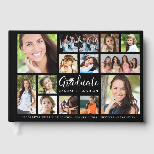 AFSTUDEREN 13 Photo Collage Script Uw kleur Gastenboek (Voorkant)