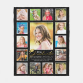 Afstuderen 15 Aangepaste kleur voor Photo Collage  Fleece Deken (Voorkant)