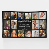 Afstuderen 16 Fotocollage Proficiat Spandoek (Horizontaal)