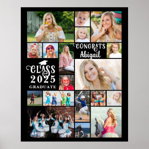 Afstuderen 18 Fotocollage Fancy Klasse Jaar Poster
