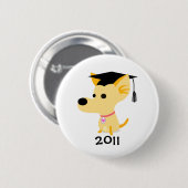 Afstuderen 2011 Dog Ronde Button 5,7 Cm (Voorkant /achterkant)