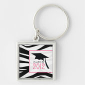 Afstuderen 2012 Zebra Print Sleutelhanger (Voorkant)