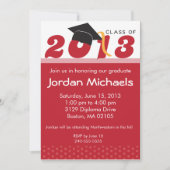 Afstuderen 2013 Red Dot Invitation Kaart (Voorkant)