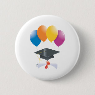 Afstuderen 2020 Partij Pins Balloons Diploma Pet Ronde Button 5,7 Cm