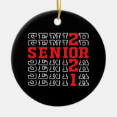 Afstuderen 2021, klasse 2021, senior 2021 keramisch ornament (Voorkant)