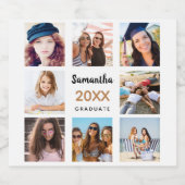 Afstuderen 2022, aangepaste fotocollage sparkling wijnetiket (Enkel label)