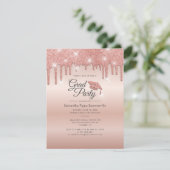 Afstuderen 2022 Roos Gold Glitter Afstudeerder Par Kaart (Staand voorkant)