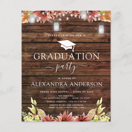 Afstuderen 2023 - Rustic Wood Sunflower Flyer (Voorkant)