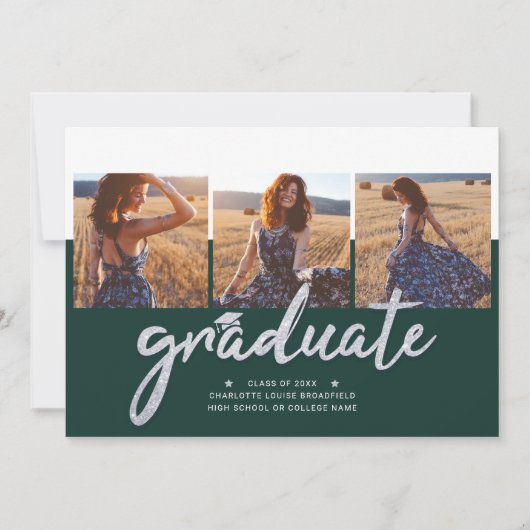 Afstuderen 2024 Fotocollage Afstudeerder Party Kaart (Voorkant)