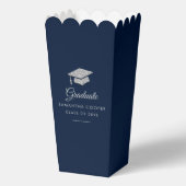 Afstuderen 2024 Navy Blue Afstudeerder Party Custo Bedankdoosjes (Achterkant)