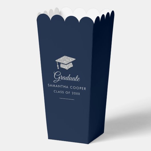 Afstuderen 2024 Navy Blue Afstudeerder Party Custo Bedankdoosjes (Voorkant)