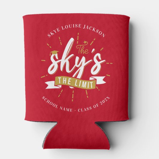 Afstuderen 2024 Rode Afstudeerder Partij Blikjeskoeler (Achterkant)