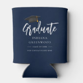 Afstuderen 2024 Script Navy Blue Blikjeskoeler (Achterkant)