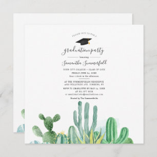 Afstuderen 2024 Waterverf Graduation Party Kaart