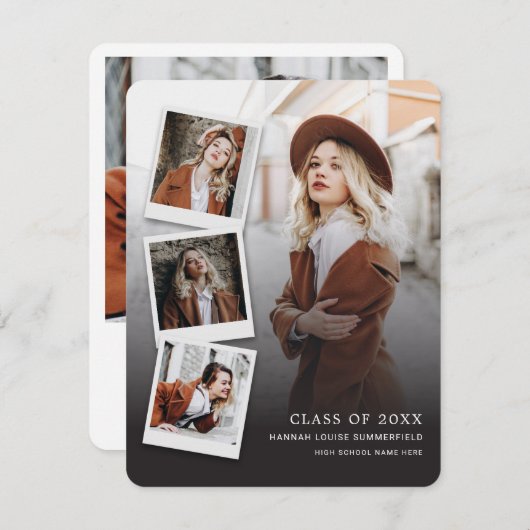 Afstuderen 2025 4 Foto's Afstudeerder Aankondiging (Voorkant / Achterkant)