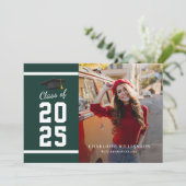 Afstuderen 2025 Afstudeerder Foto Groen en Wit Aankondiging (Staand voorkant)