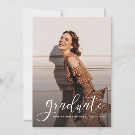 Afstuderen 2025 Afstudeerder Foto's Eenvoudig Aankondiging (Voorkant)