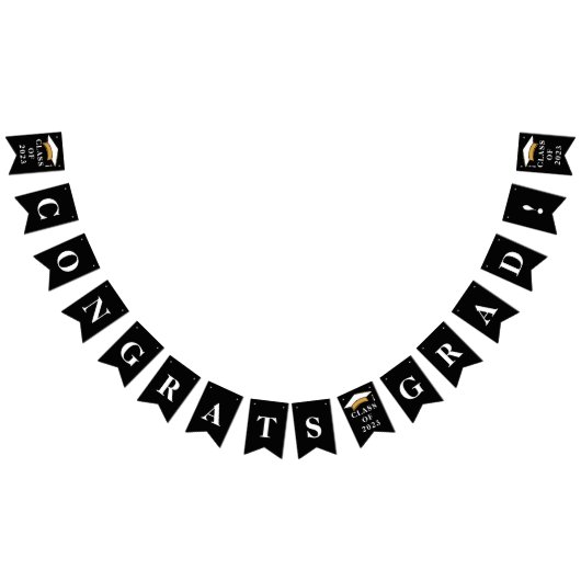 Afstuderen 2025 Afstuderen Party Zwart Vlaggetjes (Alle)