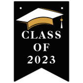 Afstuderen 2025 Afstuderen Party Zwart Vlaggetjes (Eerste vlag)