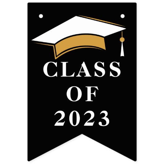 Afstuderen 2025 Afstuderen Party Zwart Vlaggetjes (Eerste vlag)