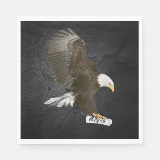 Afstuderen 2025 Bald Eagle met Diploma Servet (Voorkant)