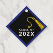 Afstuderen 2025 Blauw Bedankjes Labels (Achterkant)