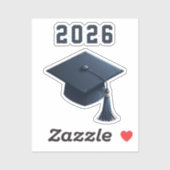Afstuderen 2025 blauw pet sticker (Vel)