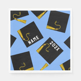 Afstuderen 2025 Blauw Servet