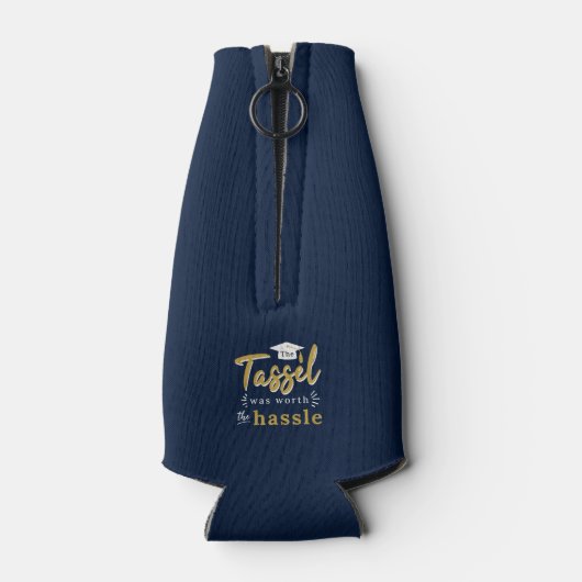 Afstuderen 2025 College Navy Blue Afstudeerder Par Flesjeskoeler (Achterkant)