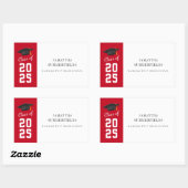 Afstuderen 2025 Elegant Minimal Afstudeerder Party Rechthoekige Sticker (Vel)