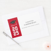 Afstuderen 2025 Elegant Minimal Afstudeerder Party Rechthoekige Sticker (Envelop)
