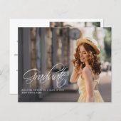 Afstuderen 2025 Elegante fotoaankondiging (Voorkant / Achterkant)
