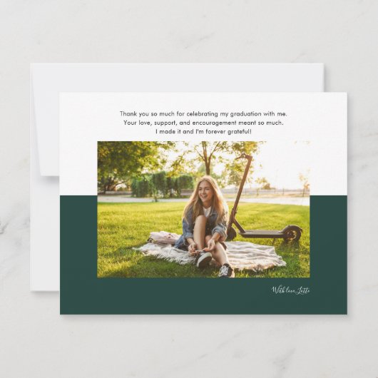 Afstuderen 2025 Feestfoto Dank u kaart (Achterkant)