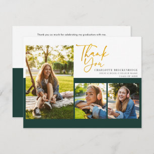 Afstuderen 2025 Feestfoto Dank u kaart