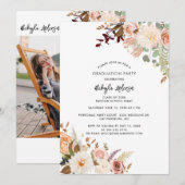 Afstuderen 2025 Floral Afstudeerder Fotofeest Kaart (Voorkant / Achterkant)