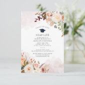 Afstuderen 2025 Floral Afstudeerder Party Kaart (Staand voorkant)