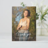Afstuderen 2025 Foto Afstudeerder Dank u kaart (Staand voorkant)