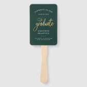 Afstuderen 2025 Foto Groen Gepersonaliseerde Parti Handwaaier (Voorkant)