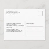 Afstuderen 2025 Foto Rood Wit Afstudeerder Aankondigingskaart (Achterkant)