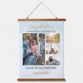 Afstuderen 2025 Fotocollage Afstudeerder Kamer Hangend Wandkleed (Voorkant)