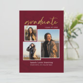 Afstuderen 2025 Fotocollage Bourgogne Afstudeerder Aankondiging (Staand voorkant)